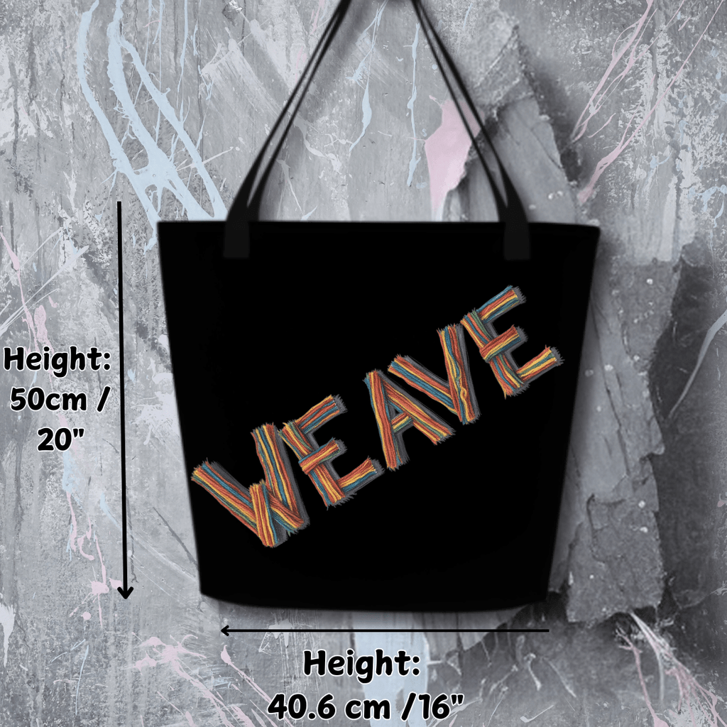 Rainbow Weave Large Tote Bag