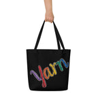 Rainbow Yarn Large Tote Bag