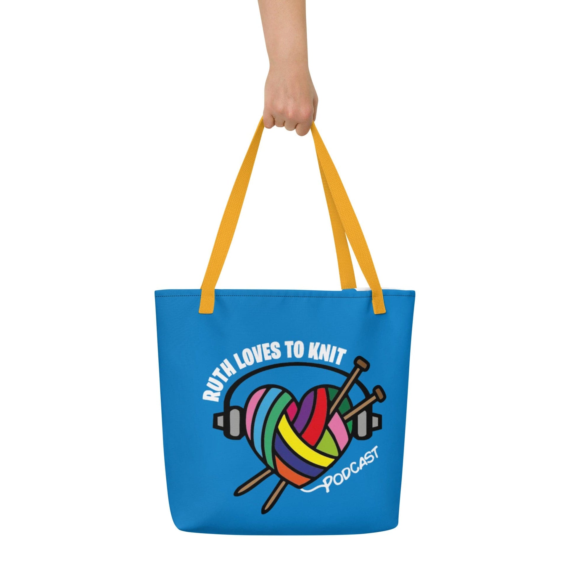 Ruth Loves To Knit Large Tote Bag
