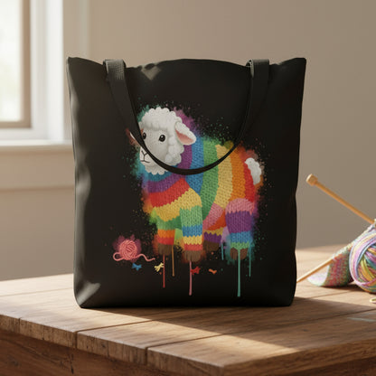 Sheep Dye Splash Tote Bag