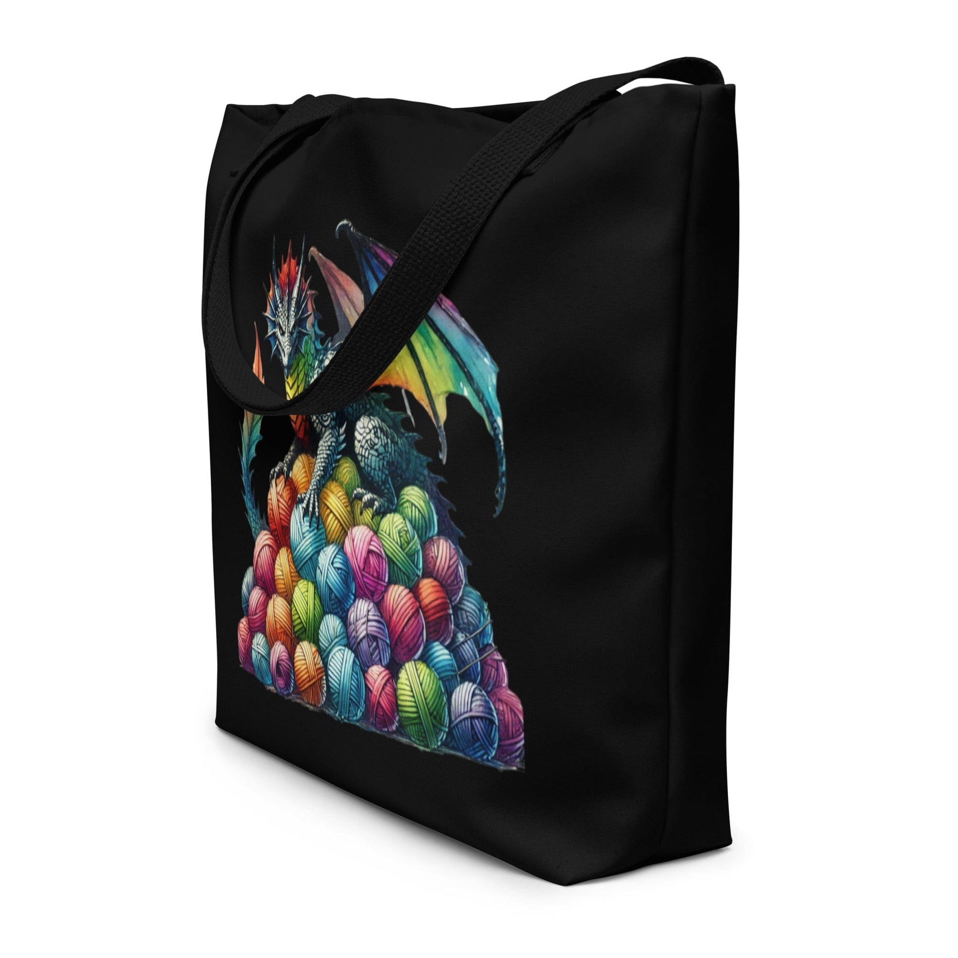 'Yarn Dragon' Large Tote Bag