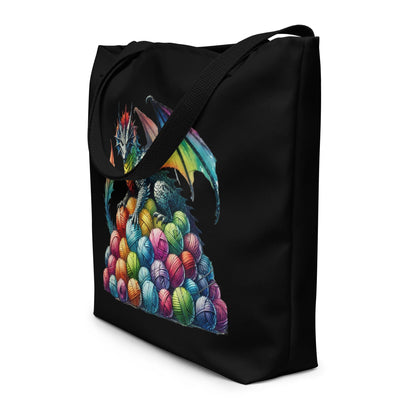 'Yarn Dragon' Large Tote Bag