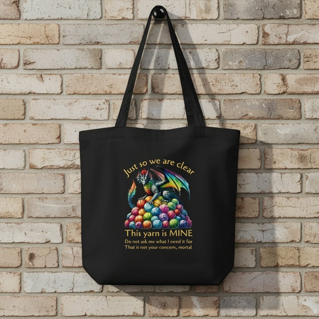 Yarn Dragon With Slogan Eco Tote Bag