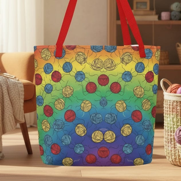 Yarn Rainbow Full Print Tote