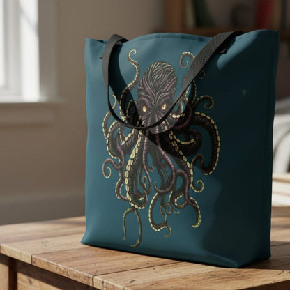 Yarn Sea Monster Tote Bag