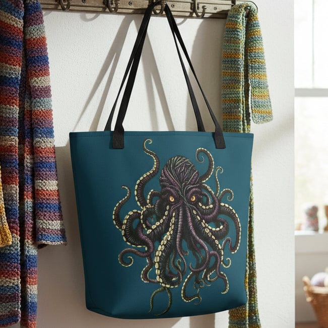 Yarn Sea Monster Tote Bag