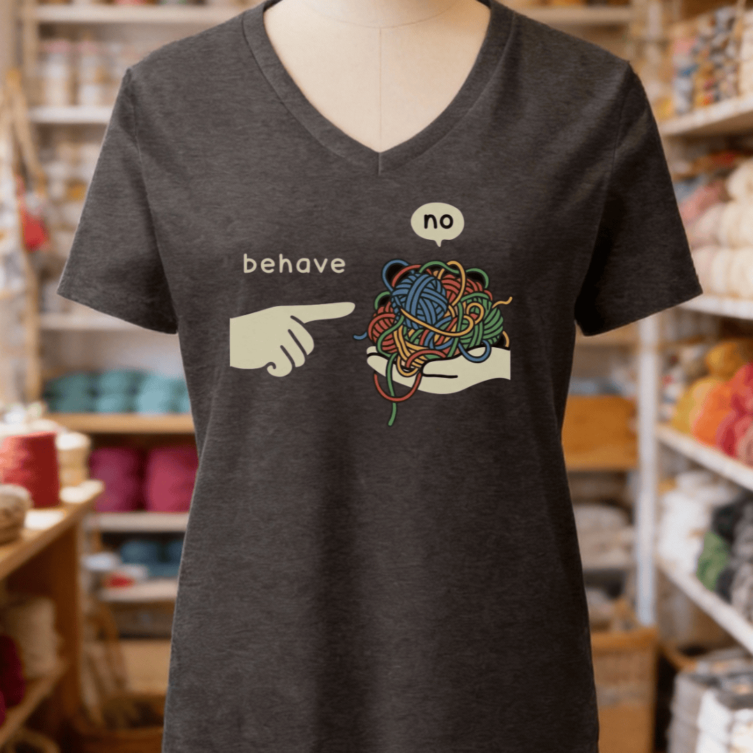 Behave V-Neck T-Shirt Dark Grey Heather / S