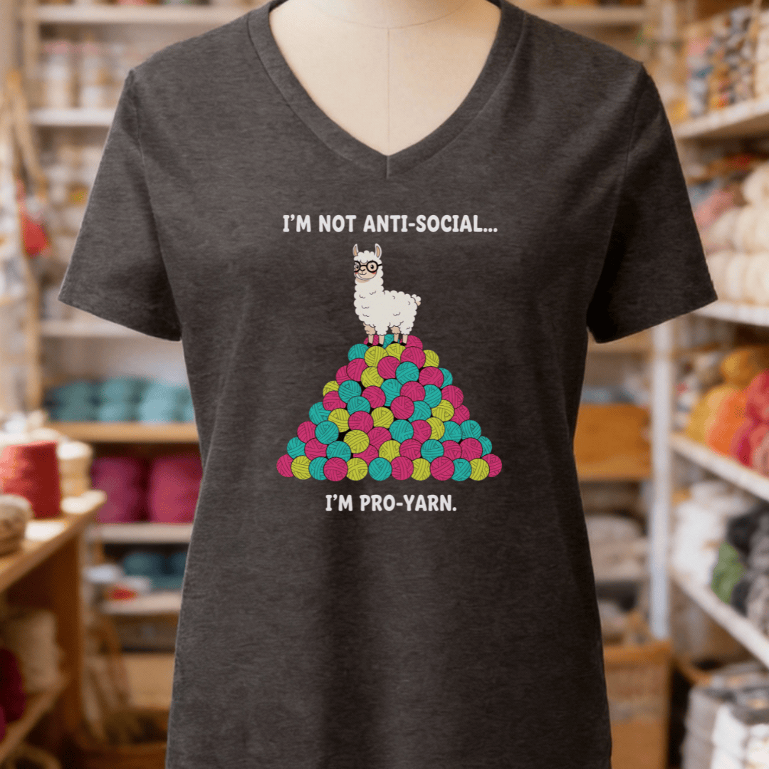 Pro Yarn V-Neck T-Shirt Dark Grey Heather / S