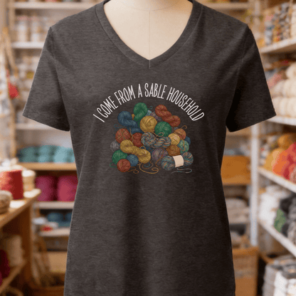 Sable Household V-Neck T-Shirt Dark Grey / S