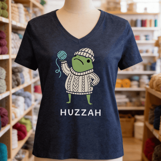 Huzzah V-Neck T-Shirt Heather Navy / S