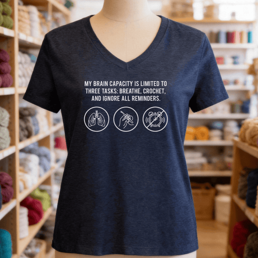 Task List V-Neck T-Shirt Heather Navy / S