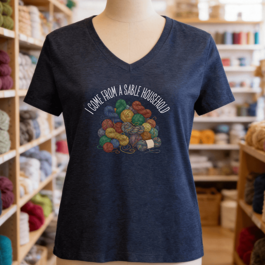 Sable Household V-Neck T-Shirt Navy / S