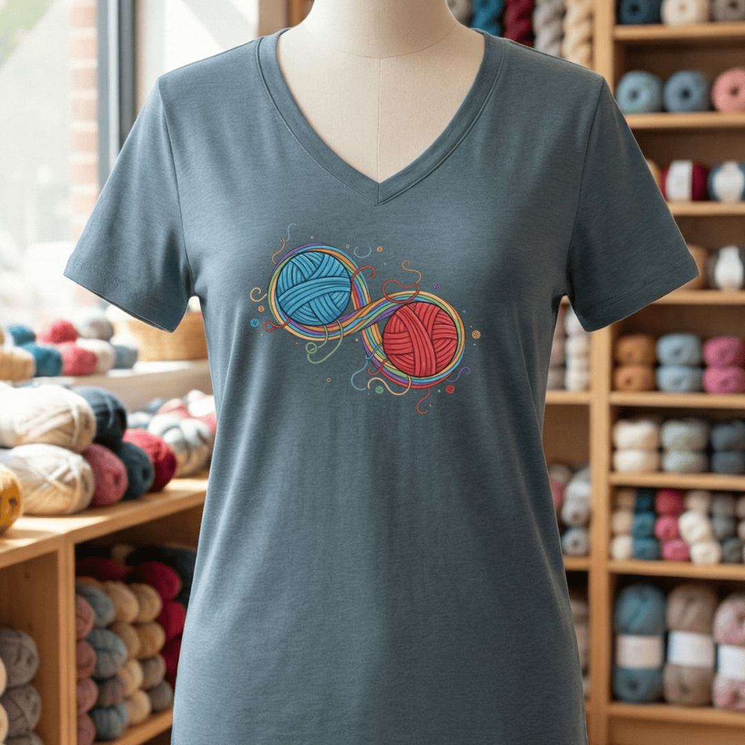 Infinity Yarn V-Neck T-Shirt Slate / S