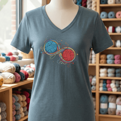 Infinity Yarn V-Neck T-Shirt Slate / S