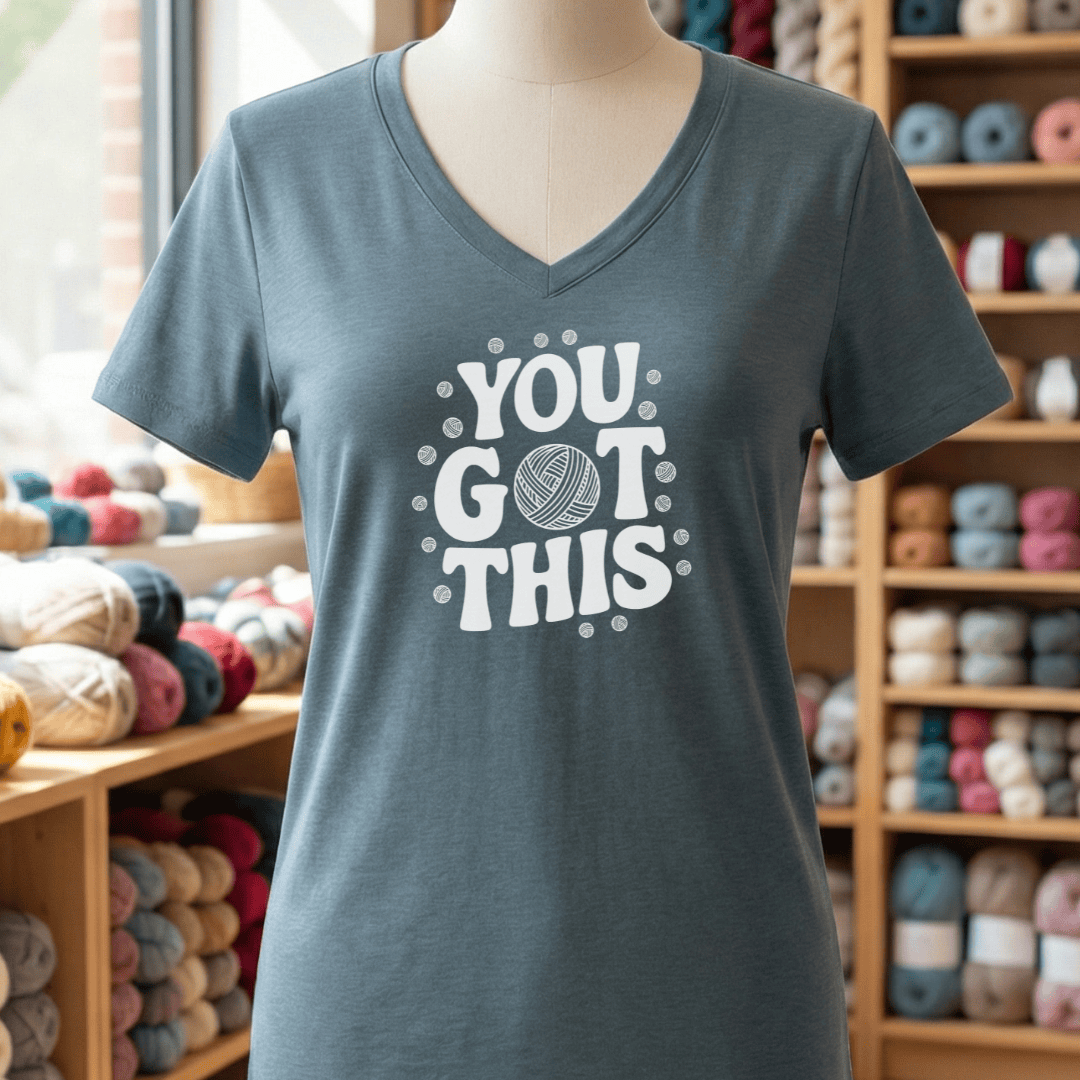 You Got This V-Neck T-Shirt Slate / S