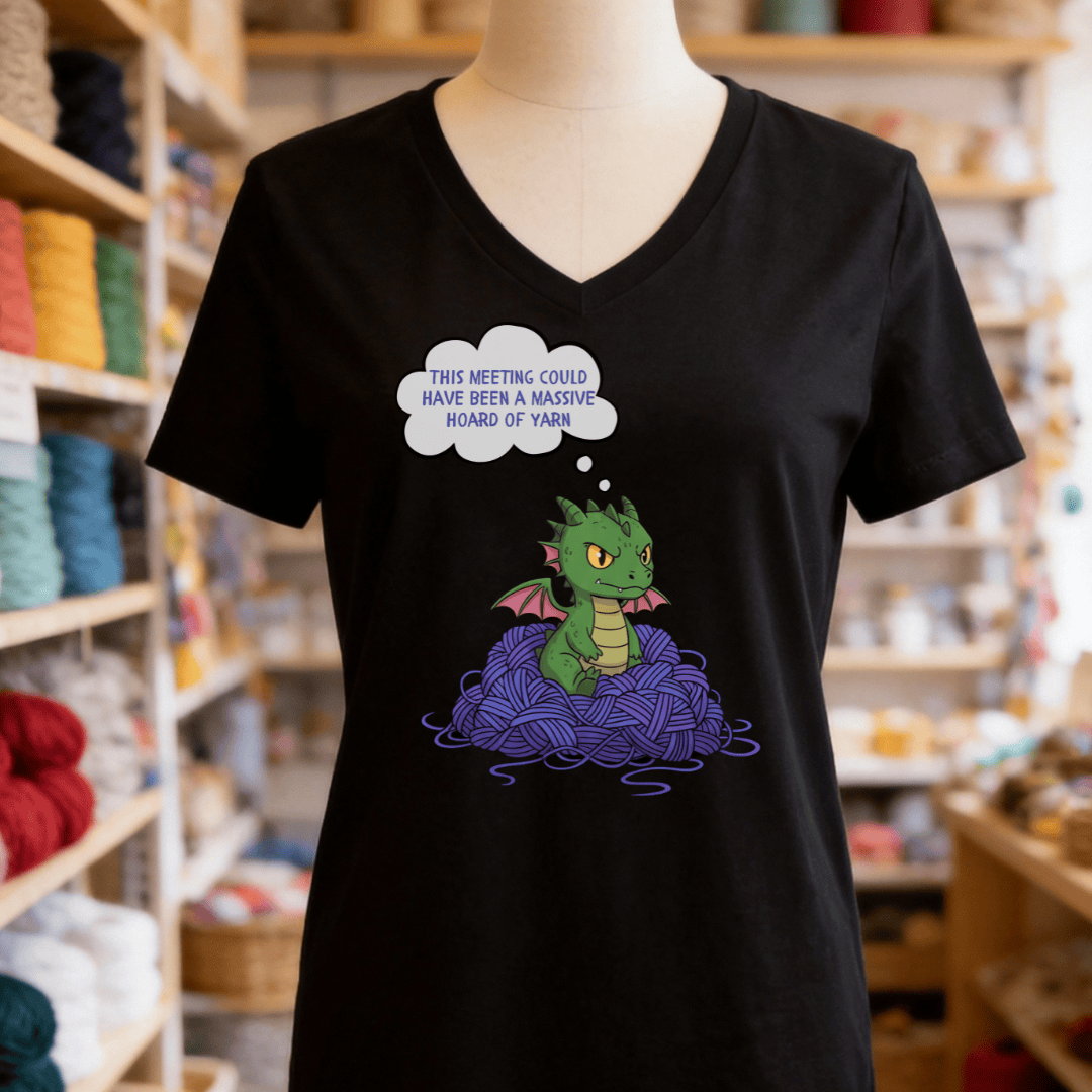 This Meeting V-Neck T-Shirt Solid Black Blend / S