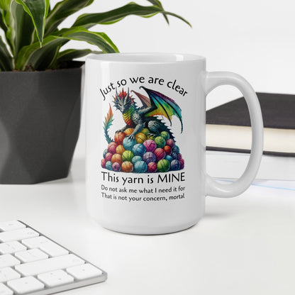 Yarn Dragon with slogan Mug