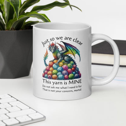 Yarn Dragon with slogan Mug